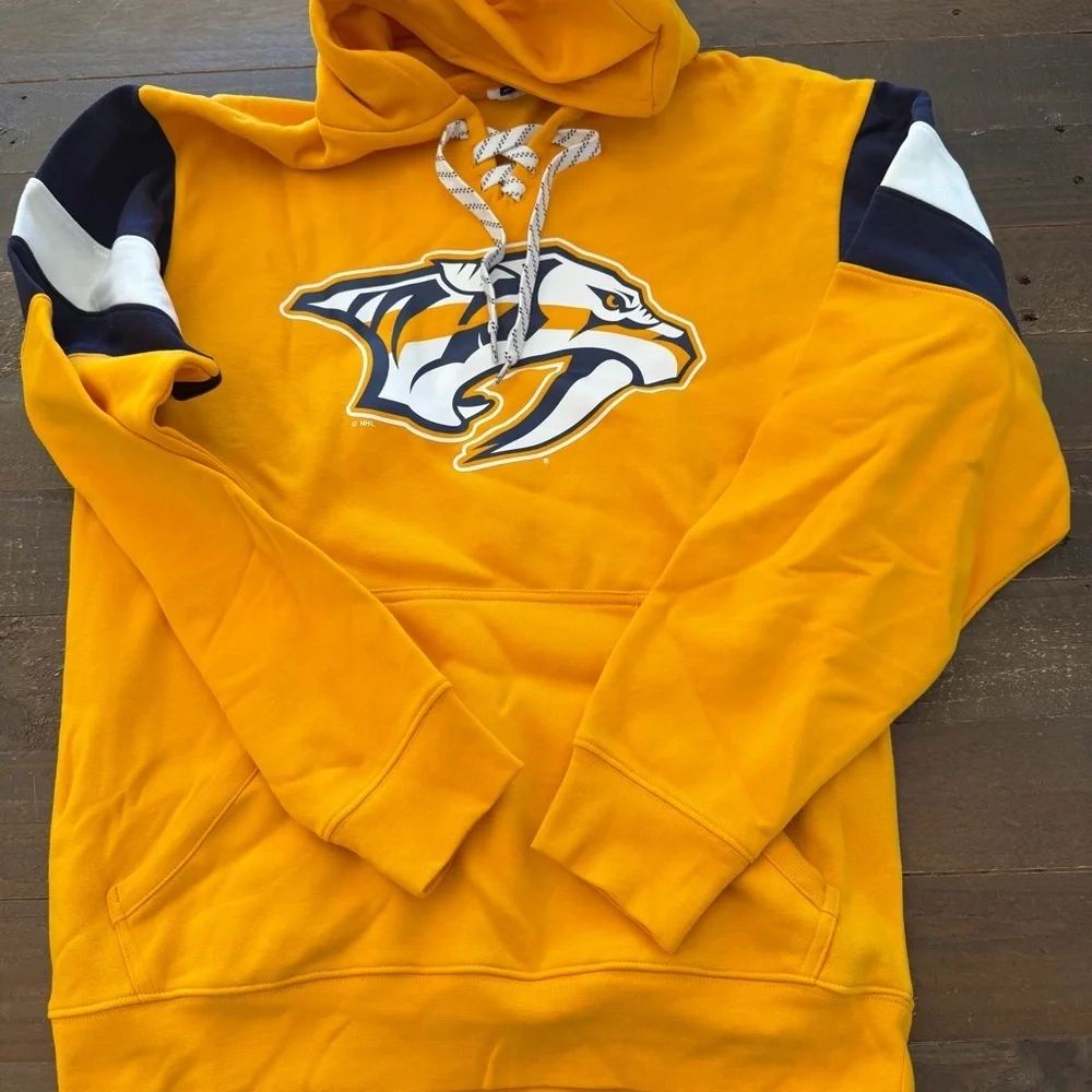 NHL PREDATORS Men's Yellow Graphic Hoodie - Picture 2 of 3